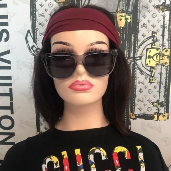 New Authentic Gucci GG0564S 003 Light Blue Cat-Eye Sunglasses Blue Lenses - Picture 7 of 13